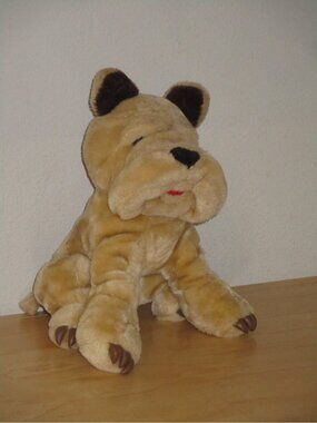 Bull Dog Shar-Pei Plush Toy Acme 1988 Plush Stuffed Animal 12" Vintage Good